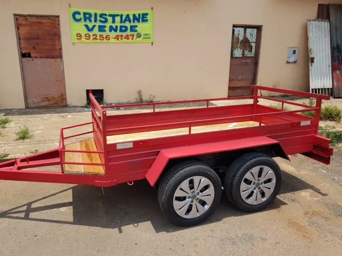 Carreta reboque trucada dois eixos 