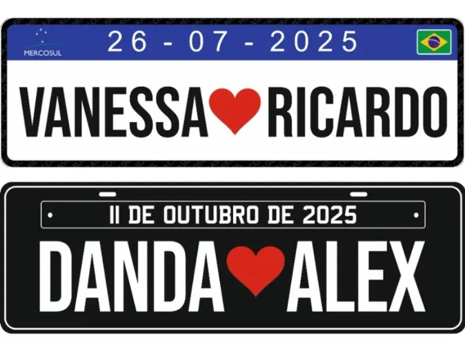 Tampa placas personalizados
