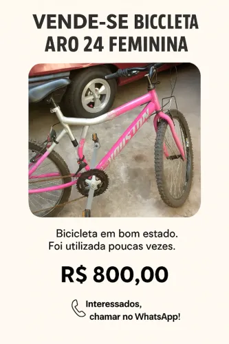 Bicicleta aro 24 - Feminina