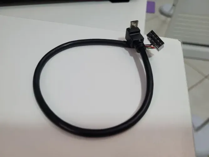 Cabo adaptador 9 pinos Placa Mãe para Micro USB, 15cm