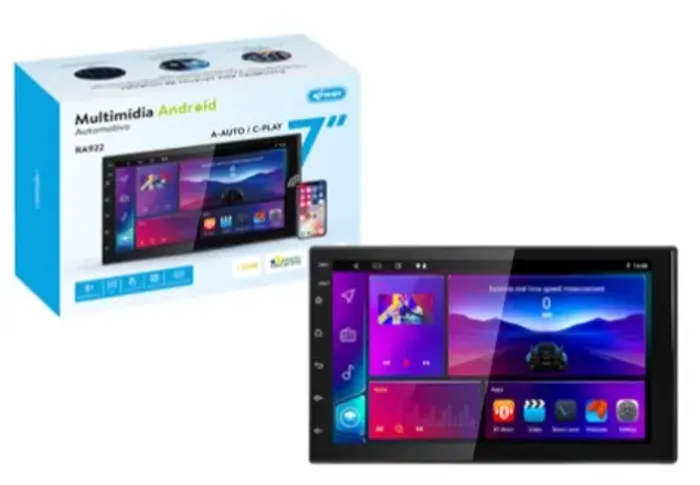 Central Multimídia 7" Knup RA-922 Carplay 2din Android13 Bluetooth Wifi Gps 