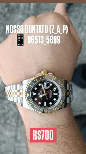 Relógio ROLEX MISTO COM DOURADO AUTOMÁTICO _ BRUCE WAYNE 