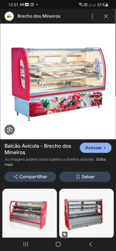 Balcao avicola 1.5m