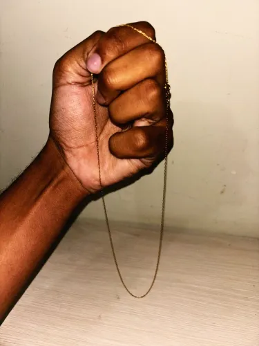 COLAR CADEADO EM OURO AMARELO 18K, 50 CM 