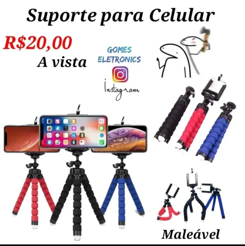 Suporte para Celular Tripé de mesa - R$20,00