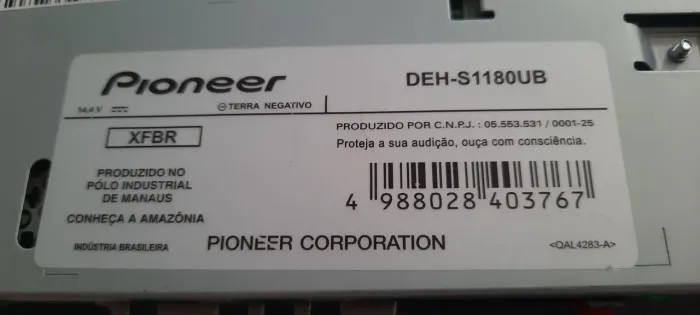 Pioneer DEH-S1180 - Autorrádio