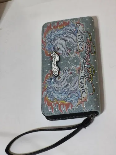 Carteira Feminina Ed Hardy Importada Nova Original