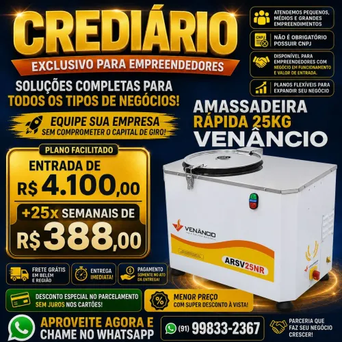 Masseira Rápida 25Kg Venâncio - Crediário para empreendedores