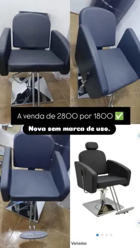 Cadeira hidráulica reclinável - IDEAL PARA SALÃO OU BARBEARIA 
