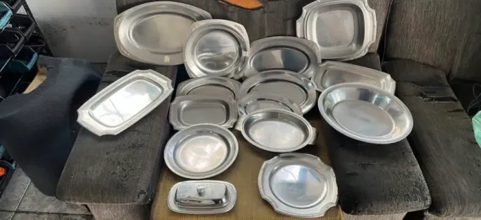 Bandejas de inox antigas vários tamanhos Fracalanza