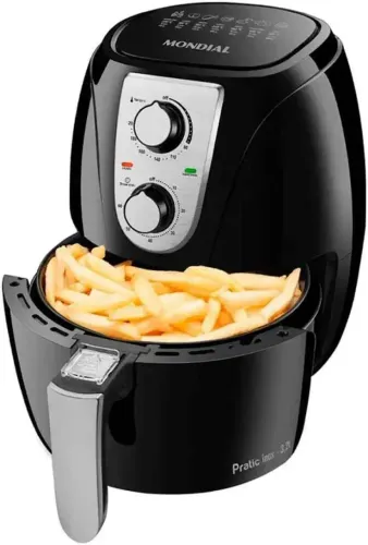 Fritadeira Elétrica Air Fryer Mondial Pratic AF-34 3,2L 1200W com Timer (220V)