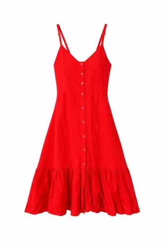 Vestido MIDI vermelho