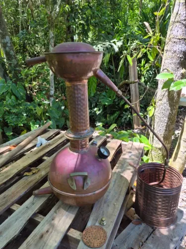 Destilador de óleo essencial de cobre (Alambique)