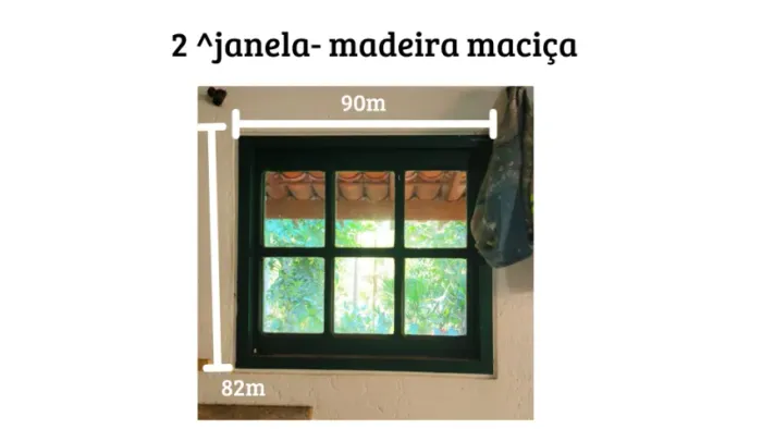 conjunto janela madeira maciça
