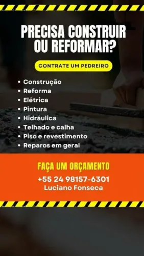 Pedreiro Profissional e Reformas em Geral.