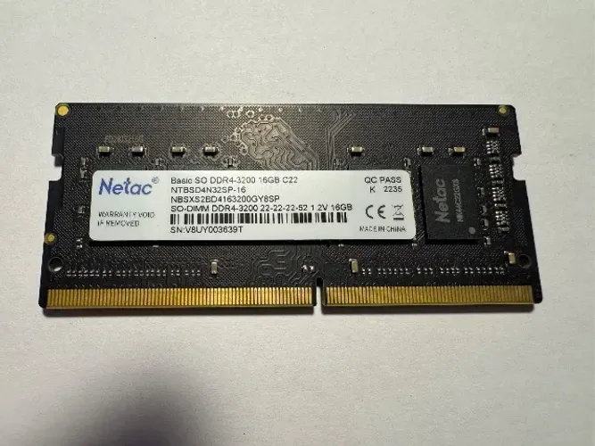 Memória 16GB DDR4 3200MHz Netac Notebook