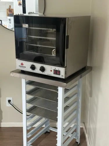 ? FORNO PROGÁS PRP-004 G2 + MESA + 8 BANDEJAS