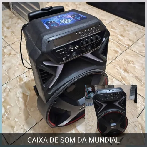 CAIXA DE SOM PORTÁTIL COM CAIXA AINDA, SOU DE FERRAZ ZL
