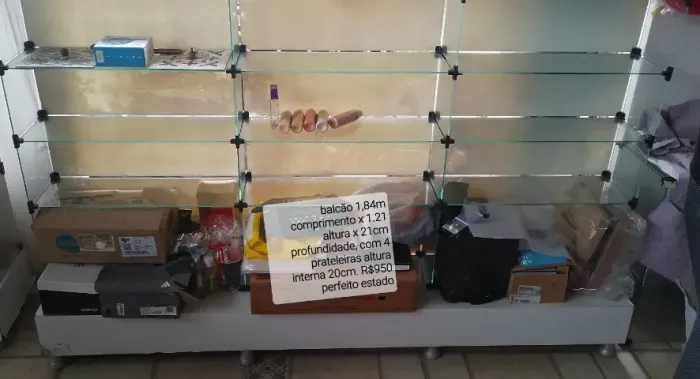 Balcão de vidro