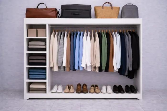 Closet organizador Grande com Ninchos e Espaço para sapatos.