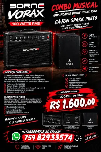 Caixa amplificador de guitarra + cajon