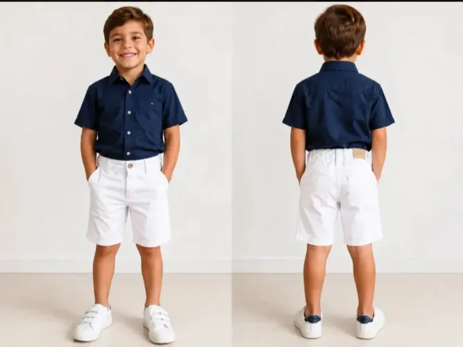 Bermuda Infantil Denim Estilosa 10