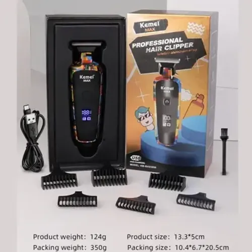 Máquina Profissional De Corta Cabelo Kemei KM-MAX5090 Lacrada