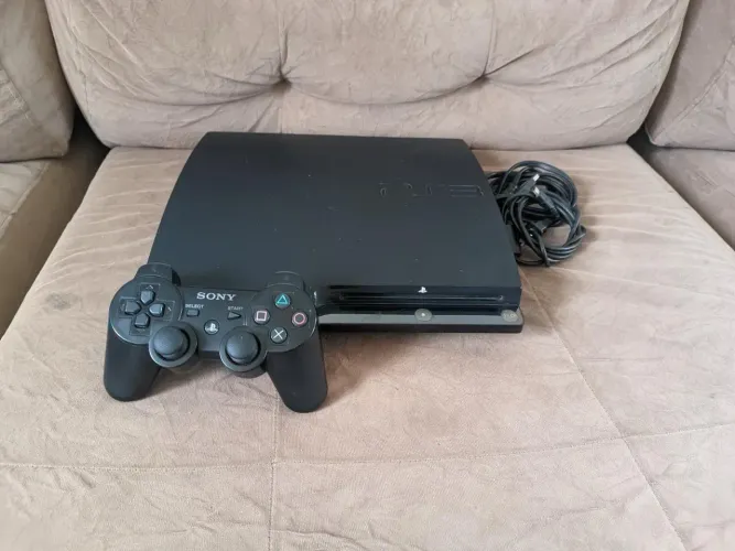 Ps3 slim com 10 jogos aceito cartão!!!