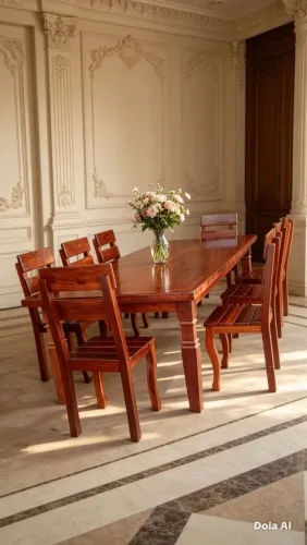 Conjunto de Mesa Rústica 