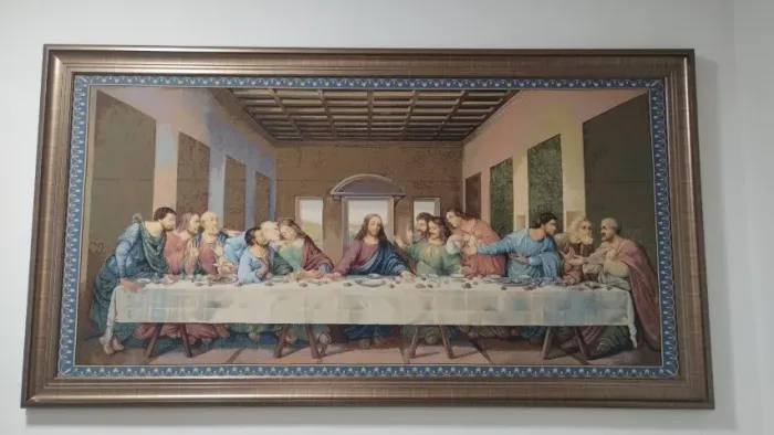Quadro da Santa Ceia em Tapeçaria