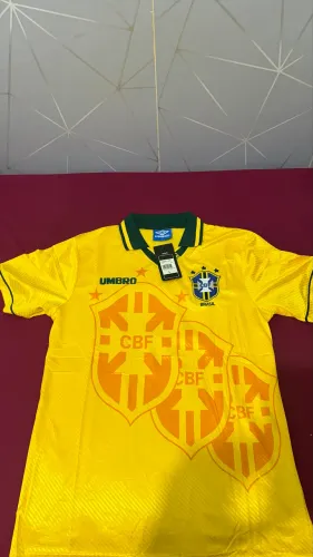 CAMISA RETRÔ COPA 1994 BRASIL AMARELA