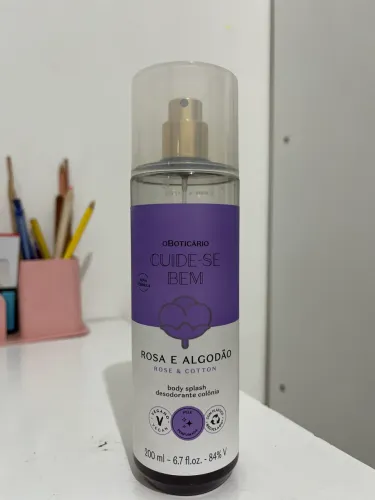 Body Splash Desodorante Colônia Cuide-se Bem Rosa e Algodão