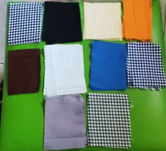 Kit (20pçs) de Retalhos/Remendos de Tecido para Roupas Juninas 