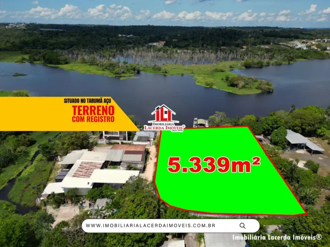 Terreno medindo 5.339m² Ideal para chácaras as margens do Tarumã Açu
