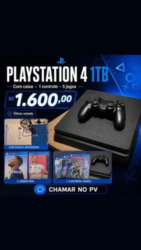 Vendo play 4 com 5 jogos