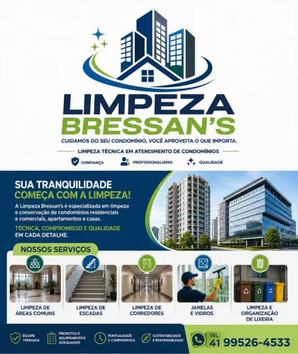 Limpeza profissional de condomínios