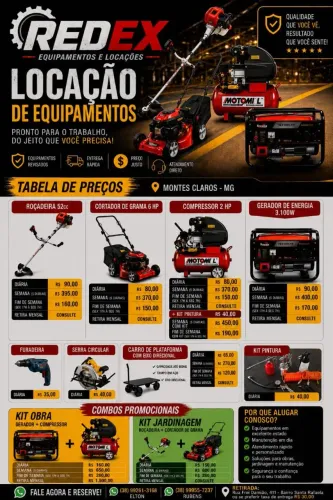 LOCAÇÃO DE EQUIPAMENTOS DE CONSTRUÇÃO E JARDINAGEM 