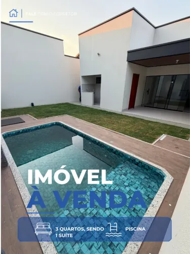 ? Casa moderna com acabamento excelente e financiável no Setor Waldir Lins.