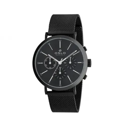 Relógio Slim Oslo Preto CRONÓGRAFO OMPSSCVD0004 P1PX