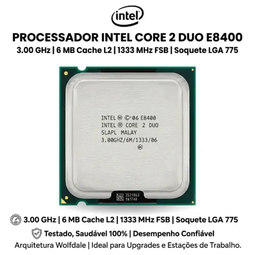 Processador Intel Core 2 Duo E8400 3.0GHz LGA775