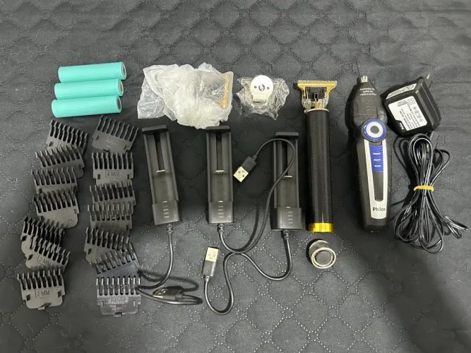 Maquininha para barba, cabelo, corpo e nariz sem fio