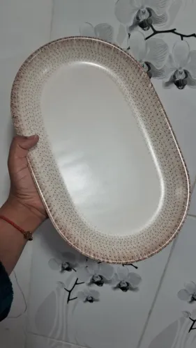 Travessa Oval Cerâmica 34x22cm