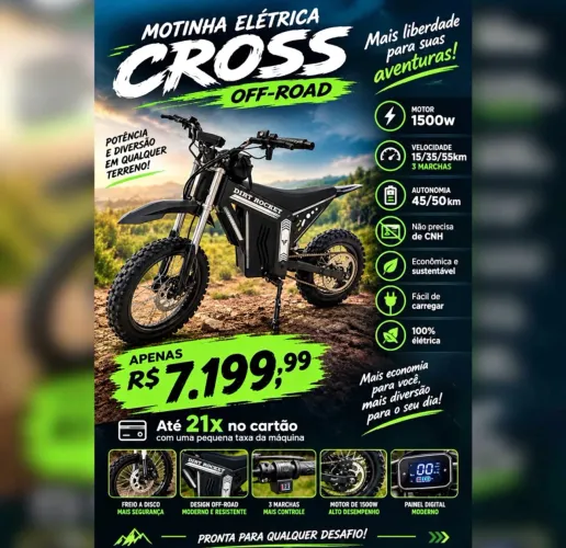 Motinha elétrica t-Cross 1500w / loja física