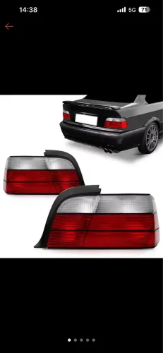 Lanterna Bmw Serie 3 91 92 93 94 95 96 97 2 Portas Cristal Vermelho
