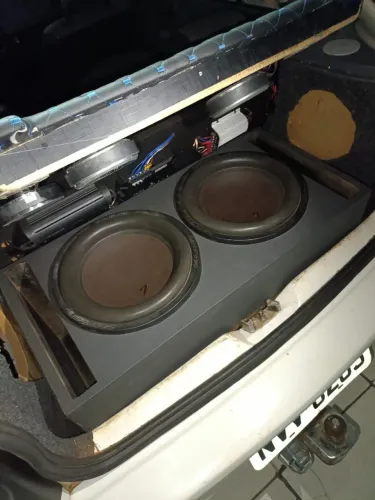 Caixa com 2 grave zetta 800 rms