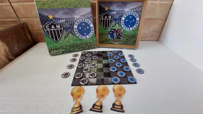 Jogo de Damas Tema Atlético x Cruzeiro