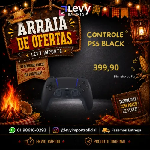 Controle DualSense Sony PS5 Preto