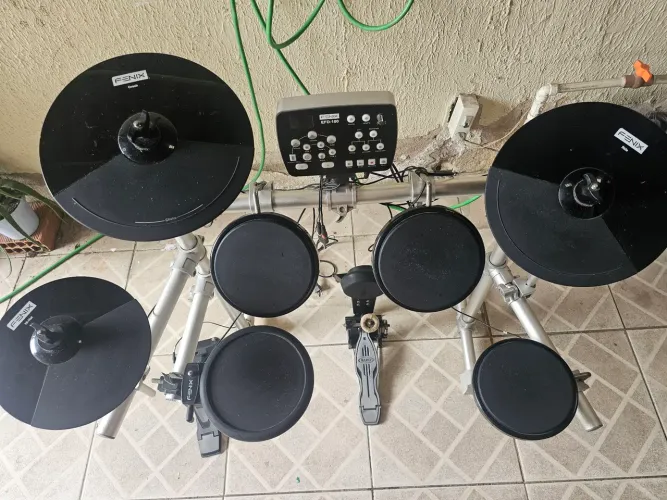 Bateria Eletrônica Fenix EFD-100 + Upgrade Pedal Mapex P500