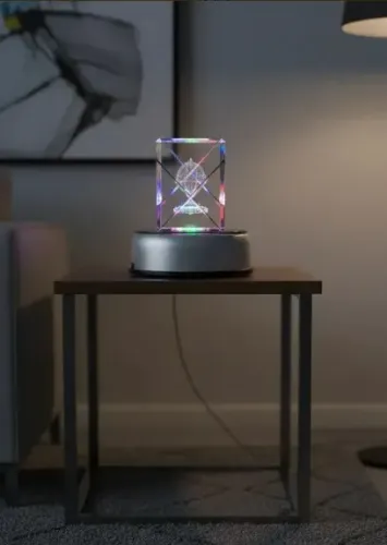 Base Giratoria Com Led - expositoria de produtos, artes, esculturas ou para festas 