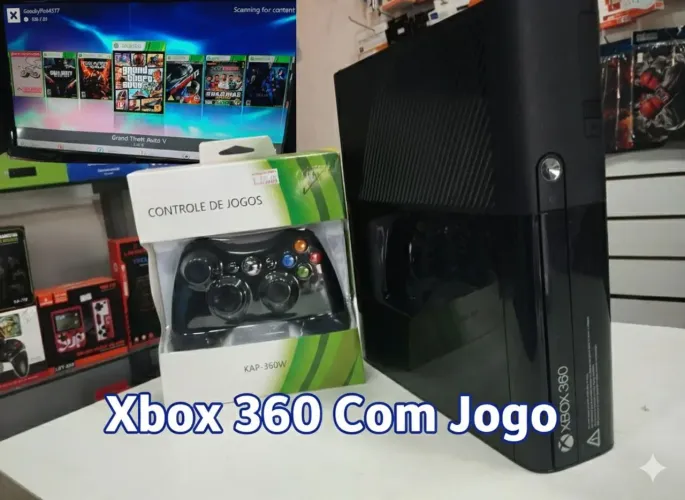 Xbox 360 com jogos no HD